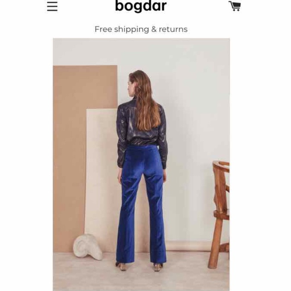 NWT Bogdar “Antoanella” Velvet Pants